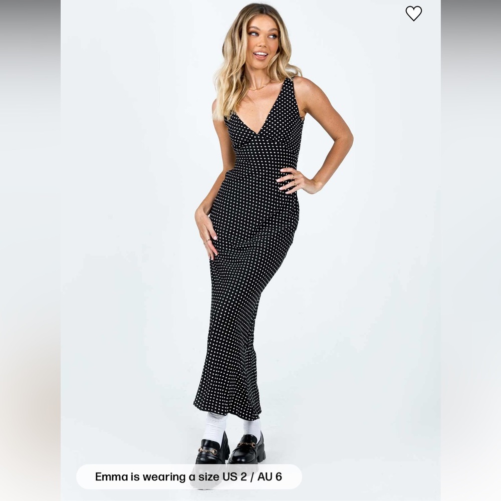 Princess Polly Black and White Polka Dot Maxi Dress